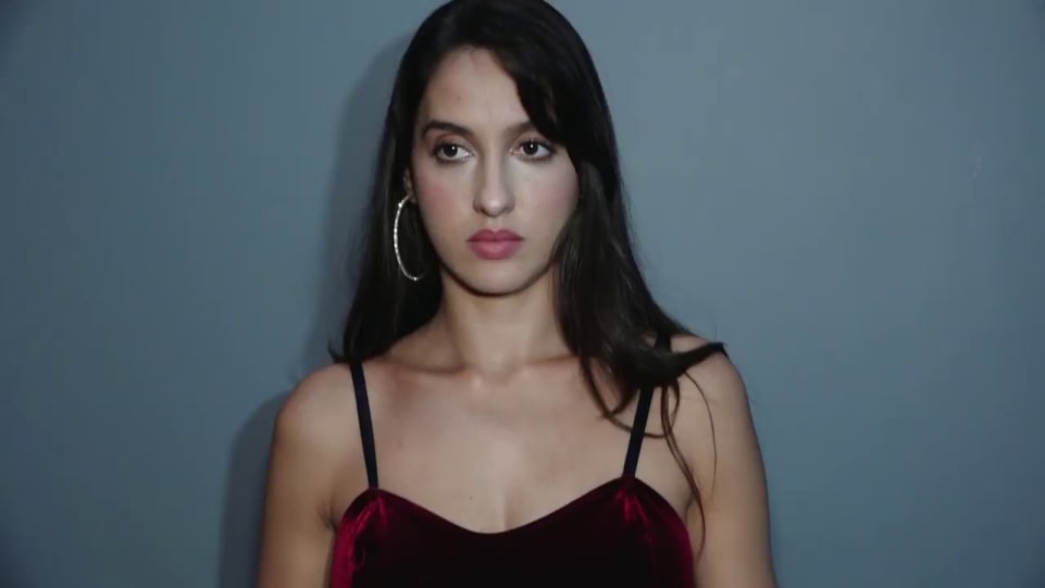 Celebrity Hairstyle of Nora Fatehi from Poster Launch, Manmarziyan, 2018 |  Charmboard