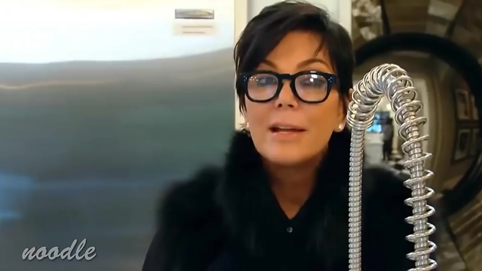 Kris Jenner Black Shirt And Black Trouser Look Kylie Jenner Being A