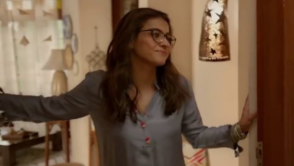 Kajol In Copper Kurta Outfit Celebrity Clothing Charmboard Releasing on the 12th of october, 2018. kurta