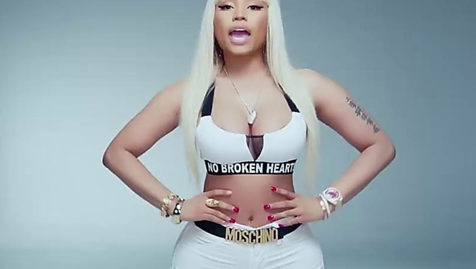 Nicki Minaj White Jeans Look No Broken Hearts Style Single
