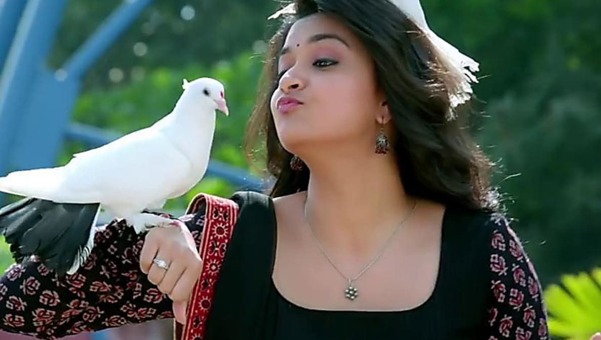 keerthi suresh in anarkali dress