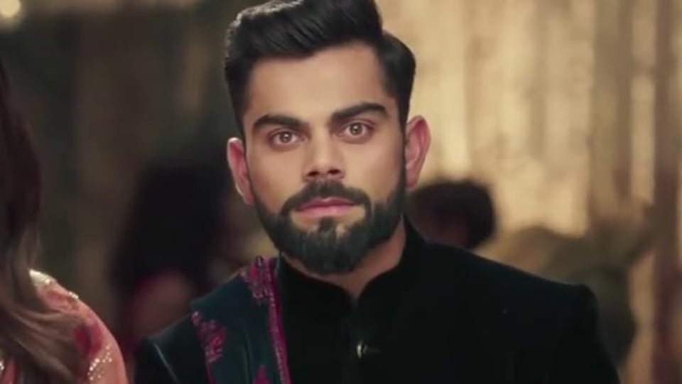 Virat Kohli In Black Dupatta Outfit Celebrity Clothing Charmboard Virat kohli chose to wear expensive sherwani made of raw silk designed buy sabysachi, who designed anushka sharma's. kurtapyjamaset