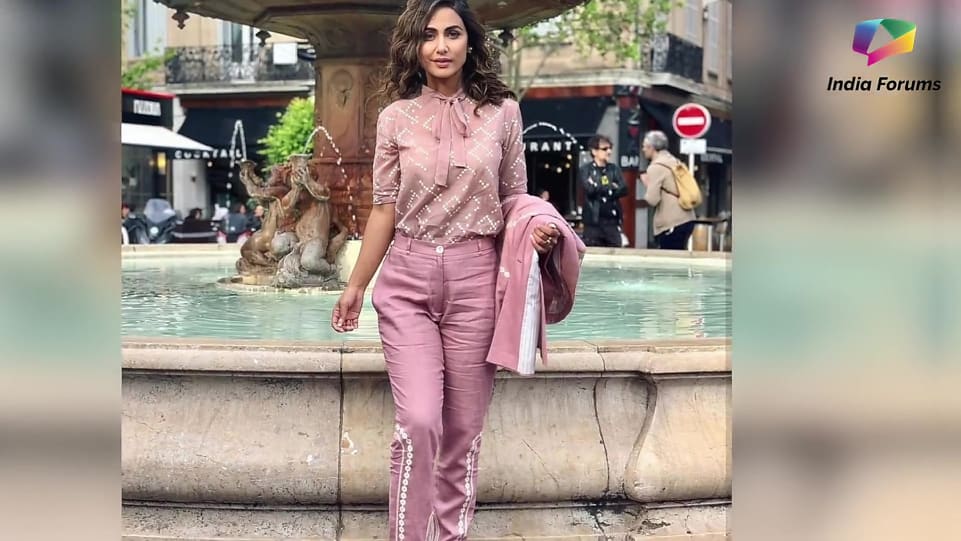 Get Hina Khan Tousled Short Curly Hairstyle In Cannes Red Carpet