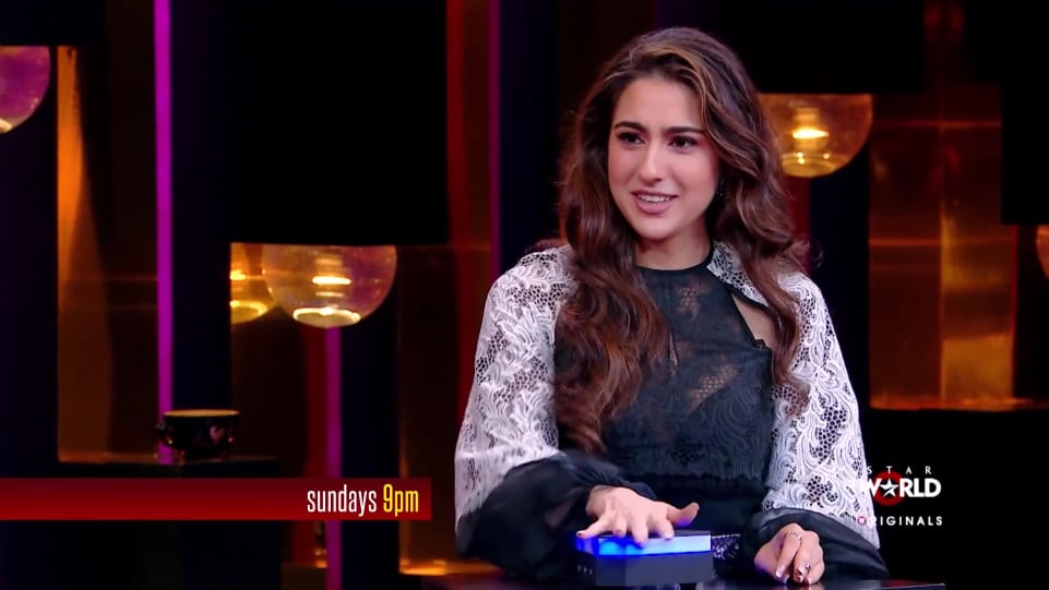 Celebrity Hairstyle Of Sara Ali Khan From Koffee With Karan Saif Ali Khan And Sara Ali Khan Star World 2018 Charmboard So confident, so charming, so vocal, so honest, wrote a twitter user. ring