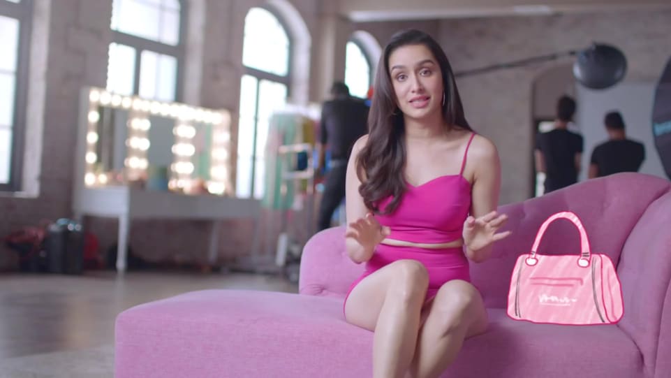 shraddha kapoor pink suit