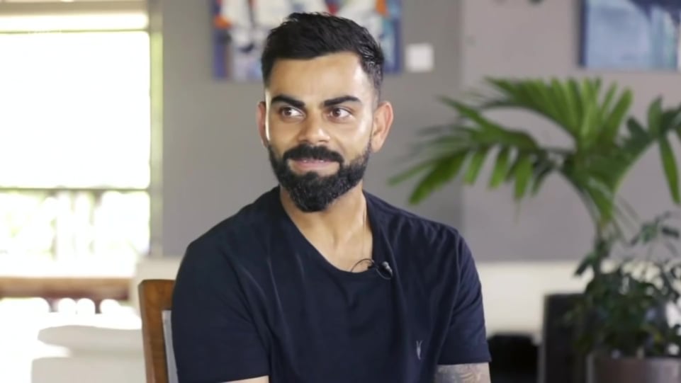 Celebrity Hairstyle of Virat Kohli from Interview, Windies Cricket, 2020 |  Charmboard