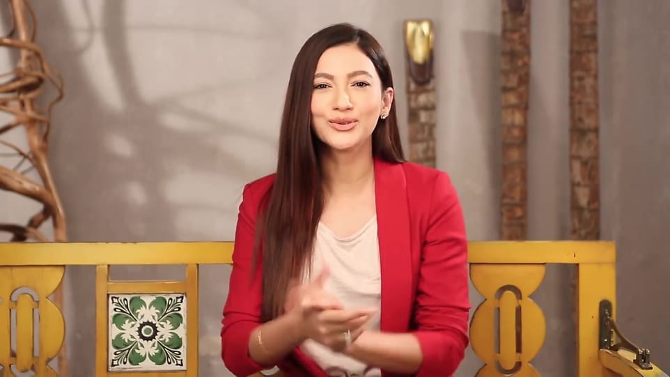 Get Gauhar Khan Long Straight Deep Side Part Hairstyle In Gauahar