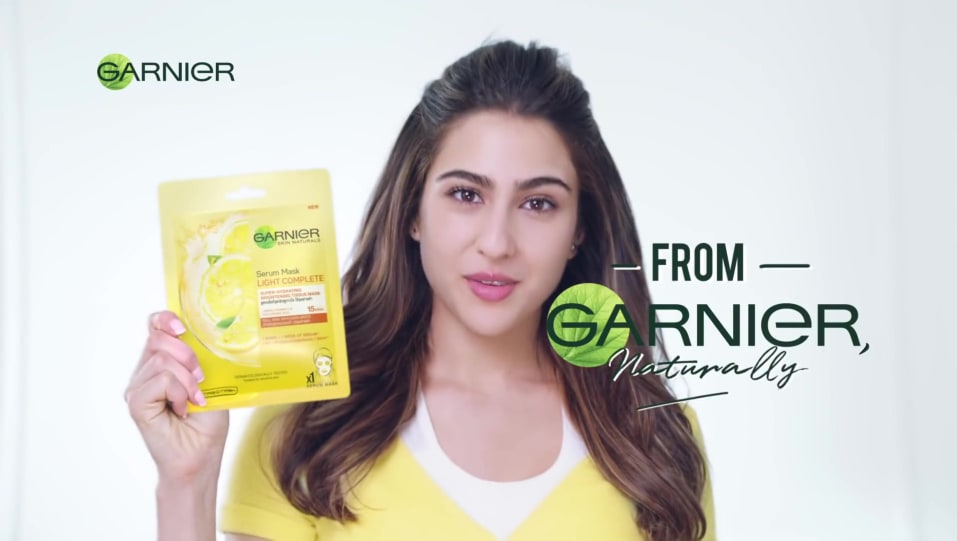 Celebrity Makeup Of Sara Ali Khan From Commericial Garnier India 2019 Charmboard