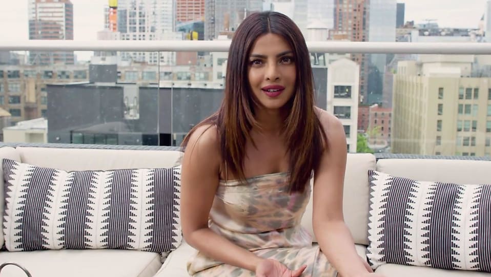 Get Priyanka Chopra Medium Straight Center Part Hairstyle In Vogue