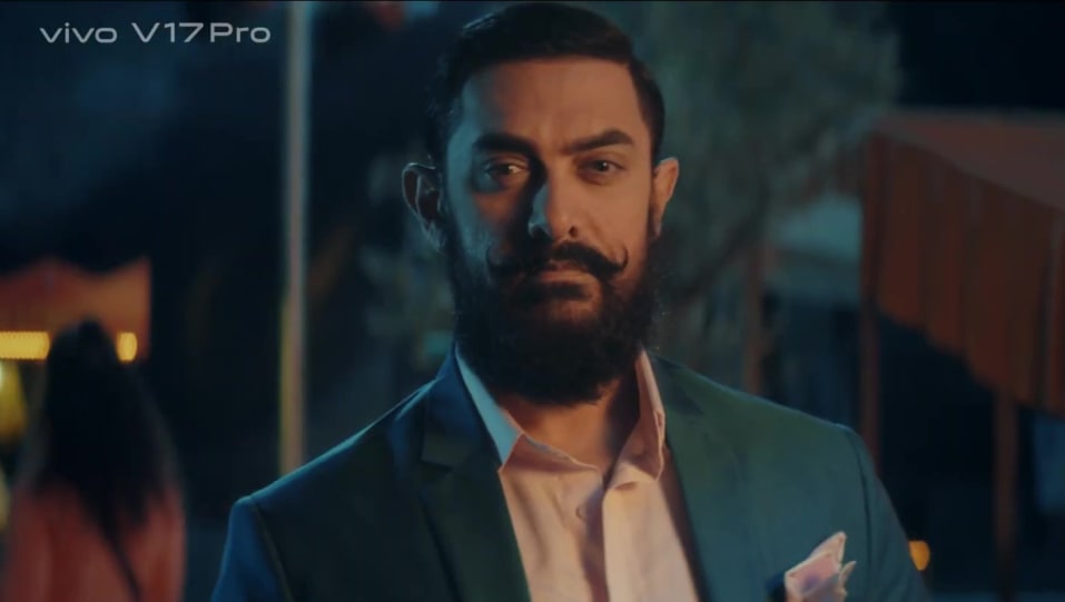 Celebrity Hairstyle of Aamir Khan from commercial, Vivo India, 2019 |  Charmboard
