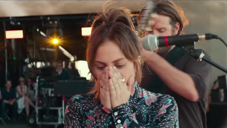 Lady Gaga Gold Earrings Matching With Look From I Will Never Love Lady Gaga In I Will Never Love Again A Star Is Born 2018