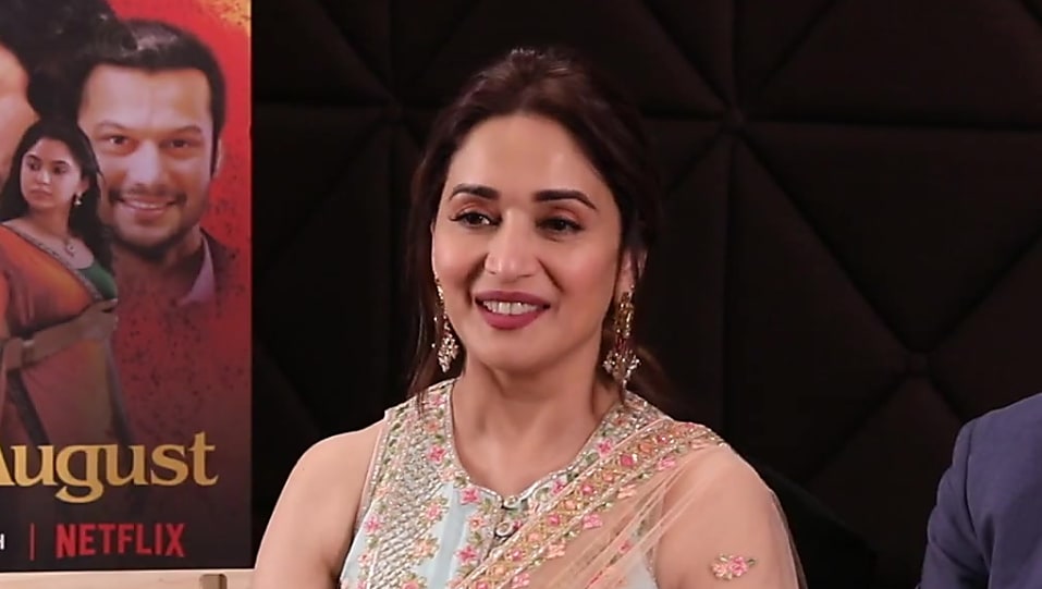 Get Madhuri Dixit Brushed Back Low Ponytail Hairstyle In Cine