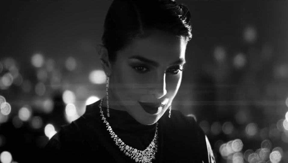 Priyanka Chopra In Black Gown Outfit Celebrity Clothing Charmboard This was clinched at the waist.