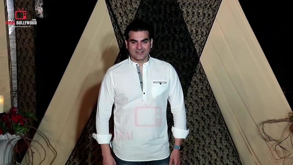 Arbaaz Khan White Shirt And Blue Jeans Look Sakshi Bhatt Grand