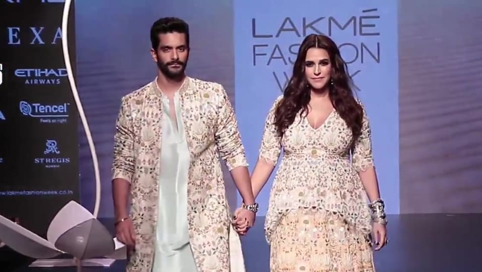 Neha Dhupia Celebrity Style In Neha Dhupia Ramp Walk With Husband Angad Bedi Lakme Fashion Show 2018 2018 From Neha Dhupia Ramp Walk With Husband Angad Bedi Charmboard Actors neha dhupia and angad bedi have named their first born mehr dhupia bedi. lehengacholi