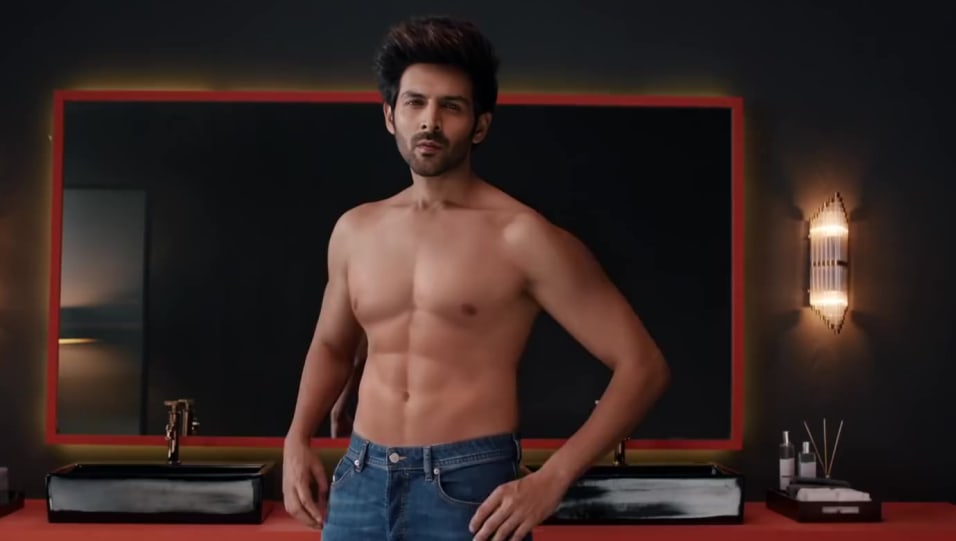 Kartik Aaryan Celebrity Style In Commercial Veet Men India 2019 From Commercial Charmboard If you a lady and you gots' leg hair you a man. jeans