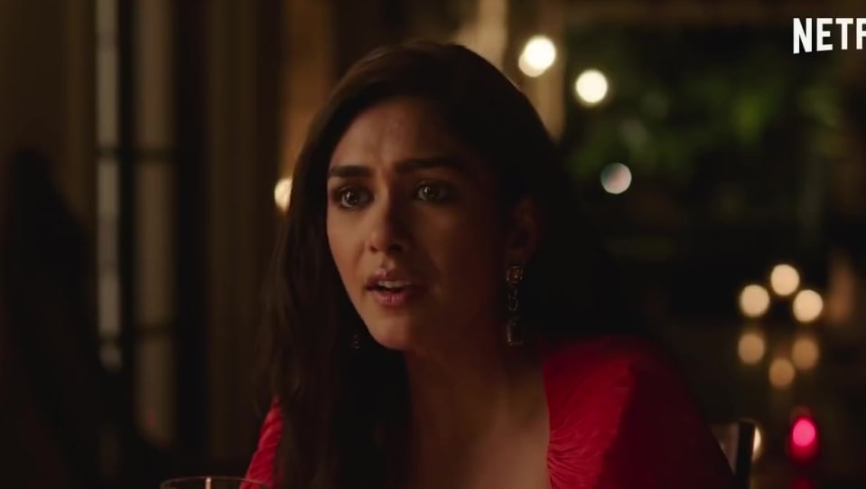 Mrunal Thakur In Red Dress Outfit Celebrity Clothing Charmboard