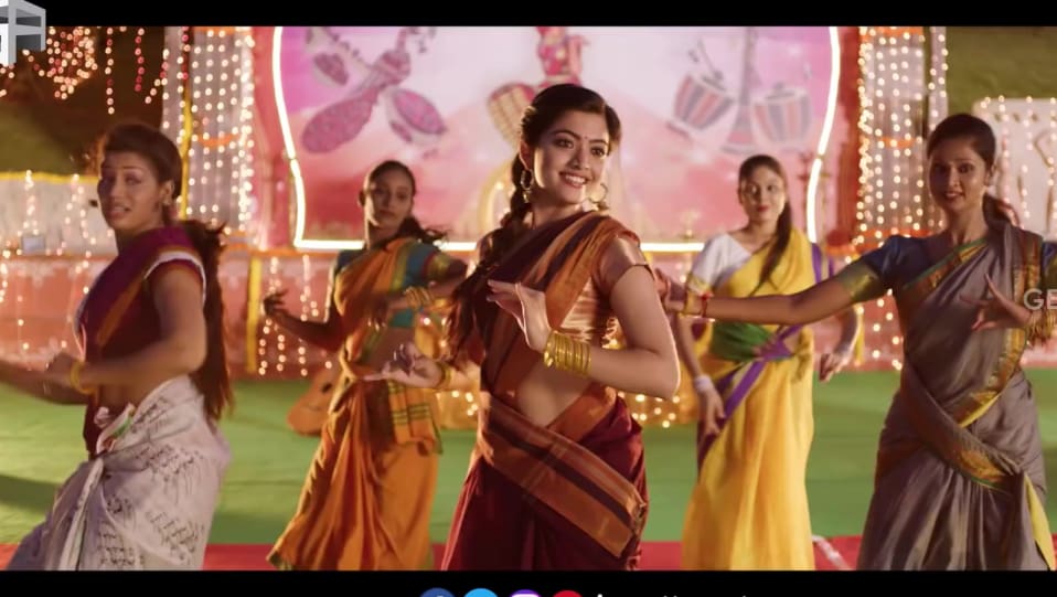 Rashmika Mandanna In Maroon Saree Outfit Celebrity Clothing Charmboard Check out glam stills of rashmika mandanna in sravana sukravaram saree at mugdha store launch. saree