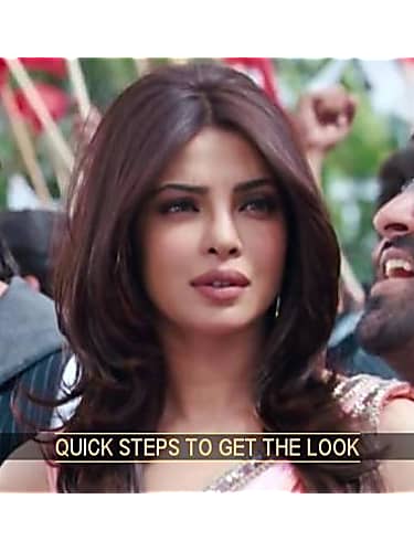 Priyanka Chopra Peach Saree Look God Allah Aur Bhagwan Style