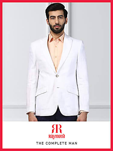 raymond white blazer