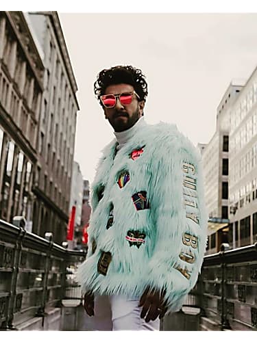 faux fur jacket by manish arora