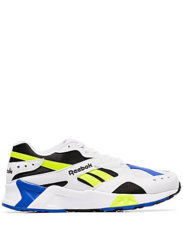 reebok multicoloured aztrek faux leather low top sneakers