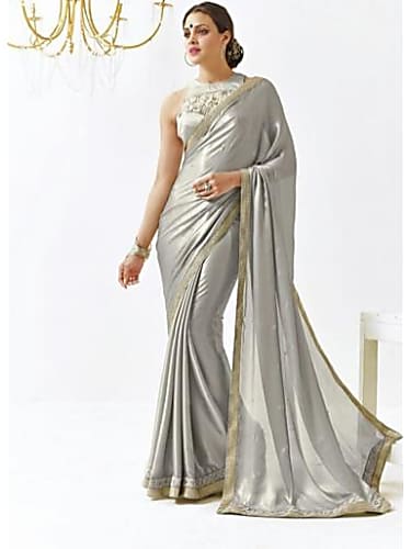 Priyanka Chopra In Grey Saree Outfit Celebrity Clothing Charmboard Priyanka chopra in lime green saree stole the show at a recent lakme fashion week. saree