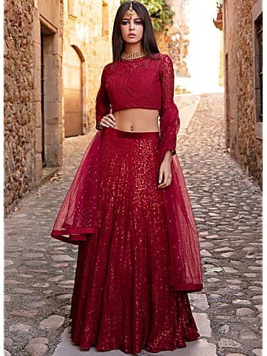 Lal ghagra dress clearance
