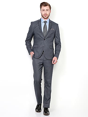 karan aujla grey coat pant