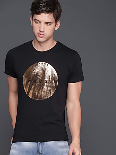 wrogn black t shirt