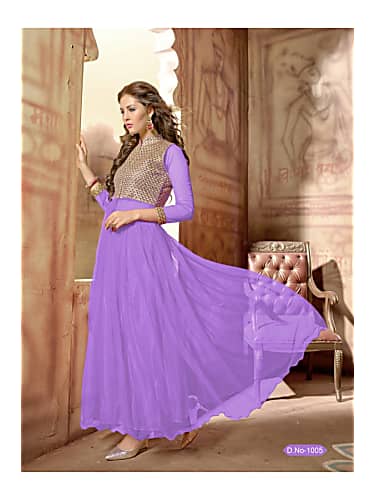 salwar soul shraddha arya charming purple georgette party wear suit