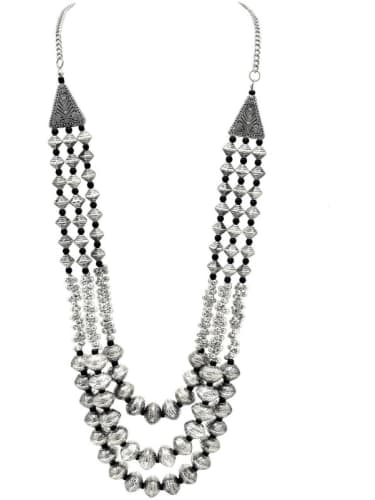 White JAN-357 Zephyrr Multi-Strand Necklace for Women