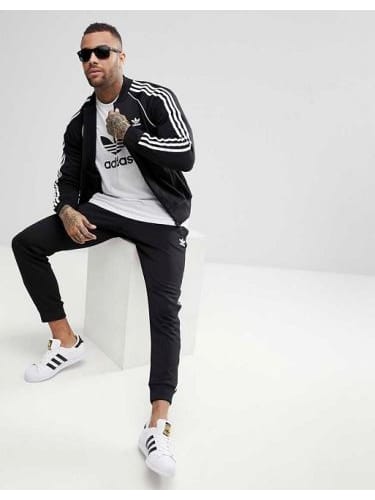black tracksuit outfit