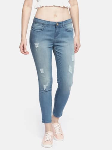 Jealousy Gold and Silver Trimmed Blue Jeans