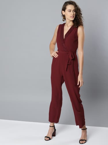 maroon jumpsuit outfit