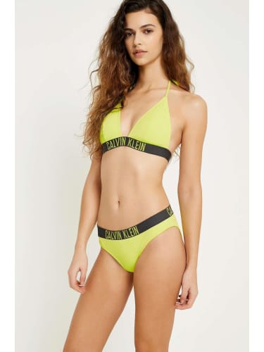 calvin klein yellow bikini top