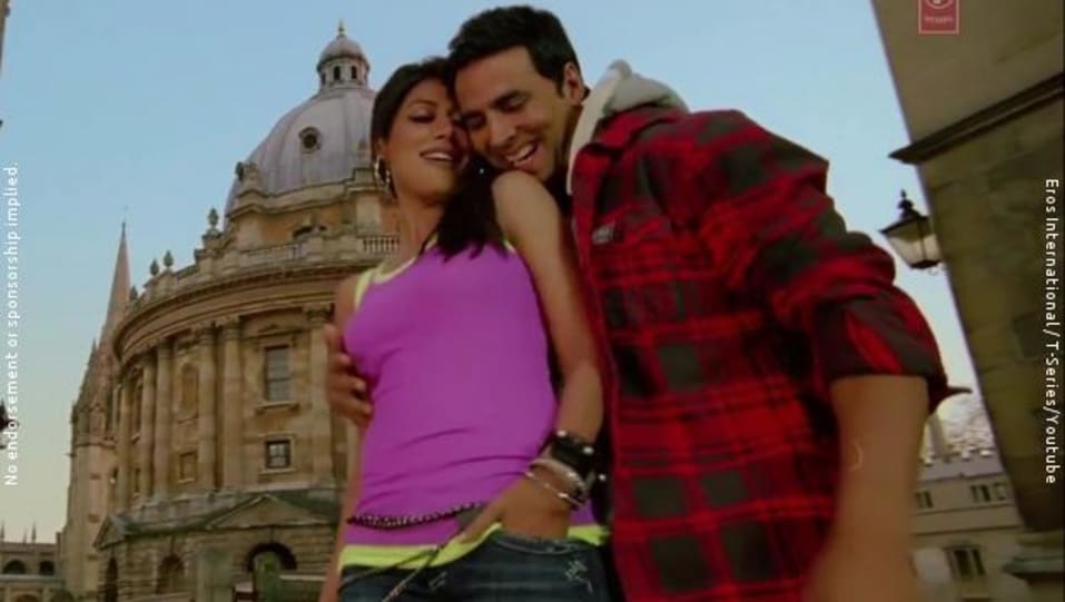 Akshay Kumar In Red Casualshirts Outfit Celebrity Clothing Charmboard Bollywood movie desi boyz stars from left to right: tees