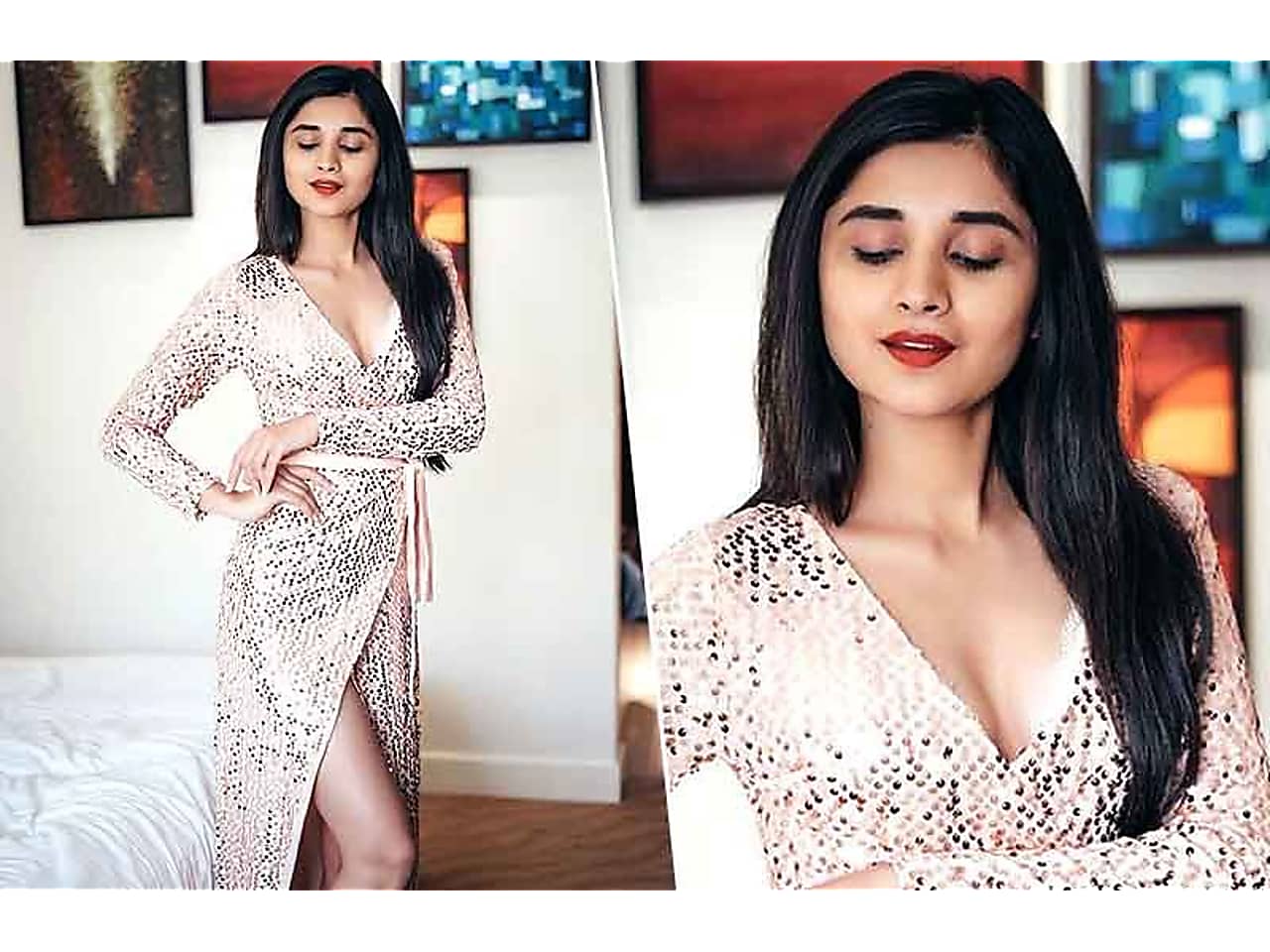 Kanika Mann Dazzles In A Scintillating Thigh High Slit Dress Kanika mann is a popular tv actress and model. scintillating thigh high slit dress