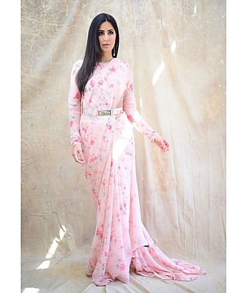 Katrina S Summer Apt Saree Is An Indian Twist To Preppy Florals